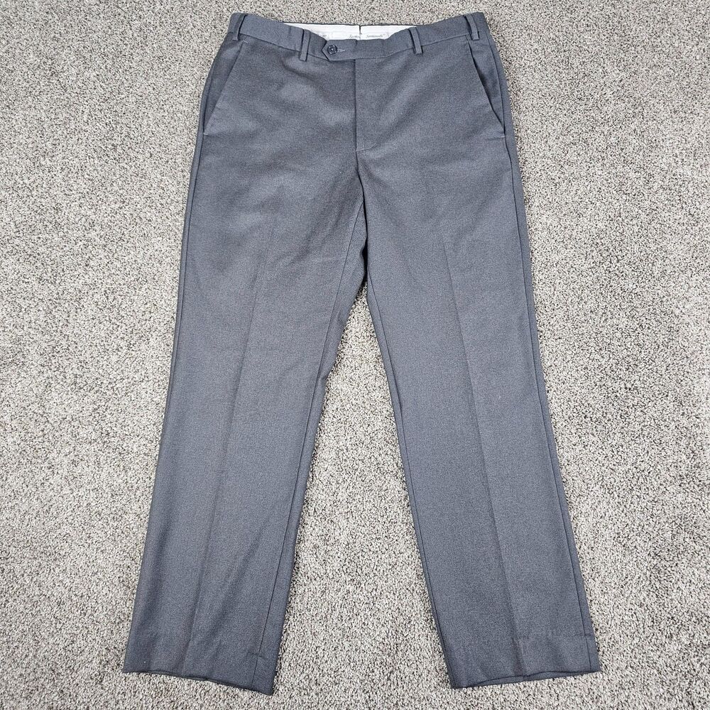 Santorelli Pants Mens 34x29 Gray ROMA Italian Loro Piana Wool 110s Dress Trouser